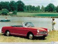 Peugeot History red on lake shore  wallpaper