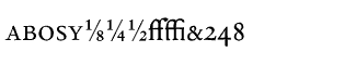 Serif fonts O-S: Poliphilus Expert