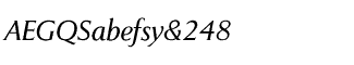 Serif fonts O-S: Pompei Light Italic