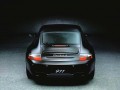 Porsche wallpapers: Porsche 911 Carrera 4 black rear wallpaper