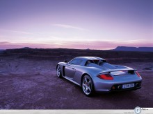 Porsche Carrera GT in sunset wallpaper