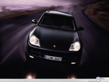 Porsche Cayenne black head-lights wallpaper