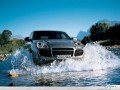 Porsche Cayenne through water wallpaper
