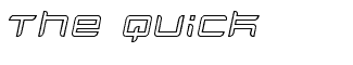 Futuristic fonts P-Z: Quarx Outline Italic