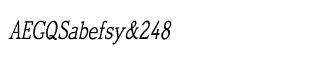 Quicktype Condensed Italic