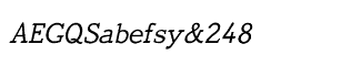 Serif fonts O-S: Quicktype Italic
