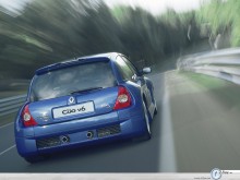 Renault Clio blue back view  wallpaper