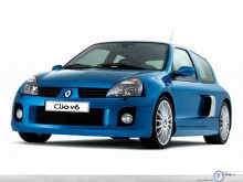 Renault Clio blue front profile wallpaper