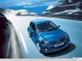 Free Wallpapers: Renault Clio blue up view wallpaper