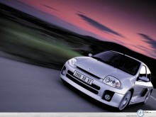 Renault Clio silver front wallpaper