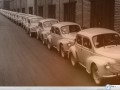 Renault History 4cv wallpapers: Renault History 4cv row of cars wallpaper