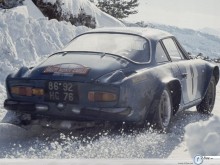 Renault History Alpine in snow wallpaper