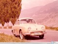 Renault wallpapers: Renault History Dauphine mountain view  wallpaper