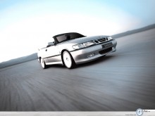 Saab 9 3 Convertible in the road wallpaper