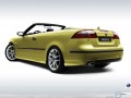 Saab wallpapers: Saab 9 3 Convertible yellow back profile wallpaper