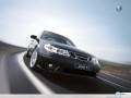 Saab wallpapers: Saab 9 5 Sedan in turn of road wallpaper