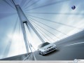 Saab wallpapers: Saab 9 5 Sedan on bridge wallpaper