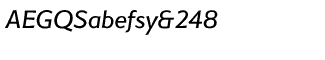 Sands Serif fonts Q-T: Senza Italic