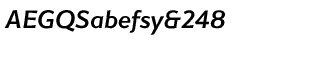 Sands Serif fonts Q-T: Senza Medium Italic