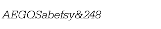 Serif fonts S-T: Serifa 46 Light Italic