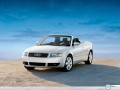 Audi wallpapers: Silver Audi A4 Cabrio front view wallpaper