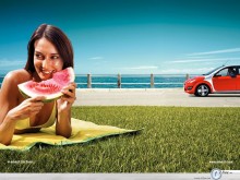 Smart Forfour sexy girl wallpaper