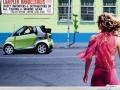 Smart wallpapers: Smart Fortwo Cabrio sexy girl wallpaper