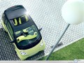 Smart Fortwo Coupe top view in parking place wallpaper