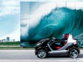 Smart wallpapers: Smart Fortwo Crossblade with a wave wallpaper