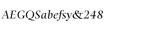 Serif fonts S-T: Stancia Italic