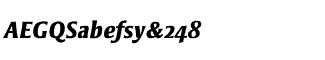 Strayhorn fonts: Strayhorn Extra Bold Italic OSF