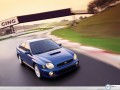 Car wallpapers: Subaru Impreza in road turn wallpaper