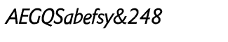 Tschichold fonts: Tschichold Condensed Italic