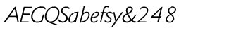 Sands Serif fonts T-Z: Tschichold Normal Italic