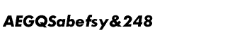 Sands Serif fonts T-Z: Twentieth Century Extra Bold Italic