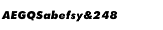 Sands Serif fonts T-Z: Twentieth Century Ultra Bold Italic