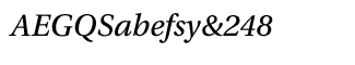 Serif fonts T-Y: Utopia Caption Italic