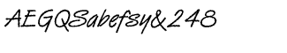 Handwriting fonts K-Y: Van Dijk Antique CE