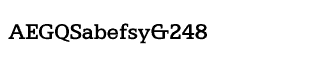 VGC Egyptian fonts: VGC Egyptian 505 Medium