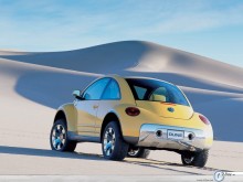 Volkswagen Concept Car  beatle on sand wallpaper