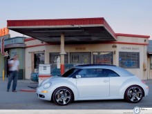 Volkswagen Concept Car by fuel station wallpaper