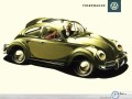Volkswagen History wallpapers: Volkswagen History yellow front angle view wallpaper