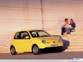 Volkswagen Lupo by stairs wallpaper