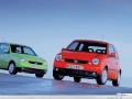 Volkswagen wallpapers: Volkswagen Lupo green and red  wallpaper