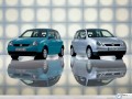 Volkswagen Lupo wallpapers: Volkswagen Lupo green and silver wallpaper