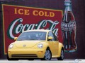 Car wallpapers: Volkswagen New Beetle and coca cola wallpaper