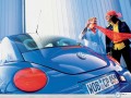 Volkswagen New Beetle blue back zoom  wallpaper