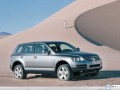 Volkswagen wallpapers: Volkswagen Touareg silver side profile wallpaper