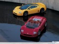 Volkswagen wallpapers: Volkswagen W12 Concept Car yellow and red wallpaper