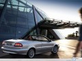 Volvo C70 by glass building wallpaper